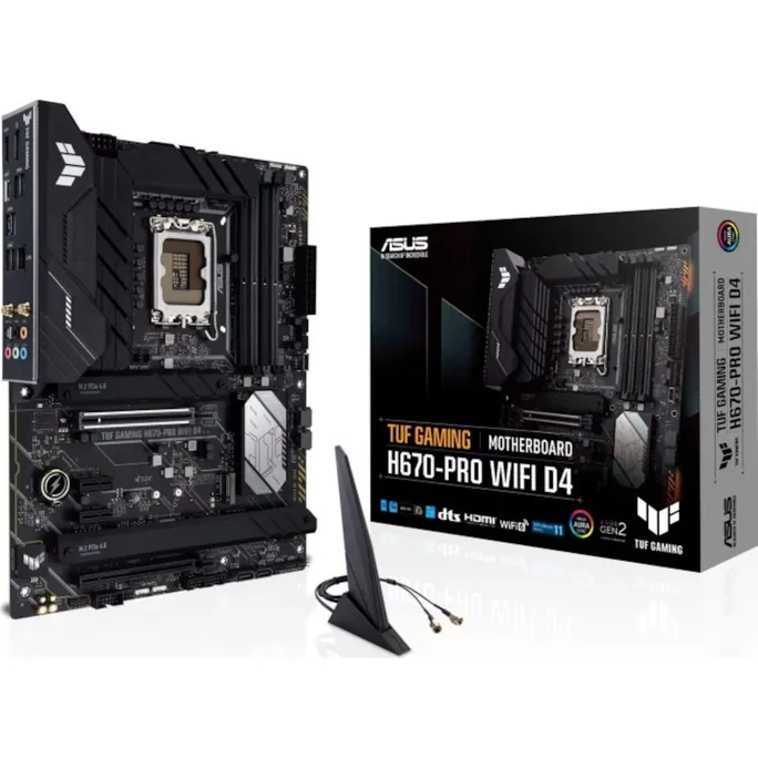 ASUS TUF Gaming H670-Pro Wifi D4 ATX Mainboard Sockel 1700 M.2/HDMI/DVI/WIFI