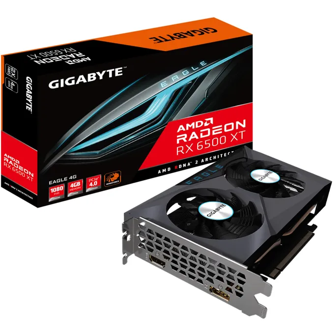 GIGABYTE AMD Radeon RX 6500 XT Eagle 4G 4GB GDDR6 Grafikkarte HDMI/DP