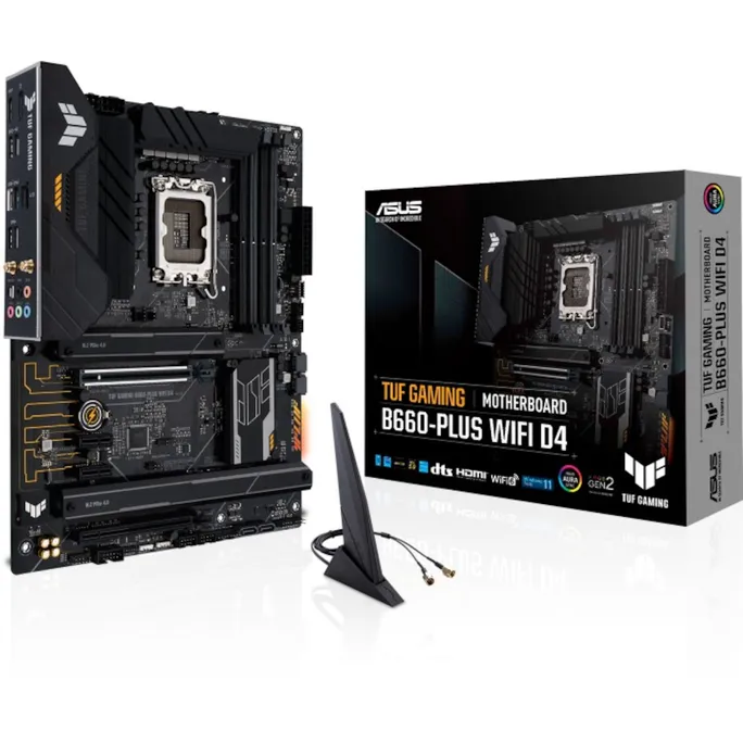 ASUS TUF GAMING B660-PLUS WIFI D4 ATX Mainboard Sockel 1700 USB-C/HDMI/DP