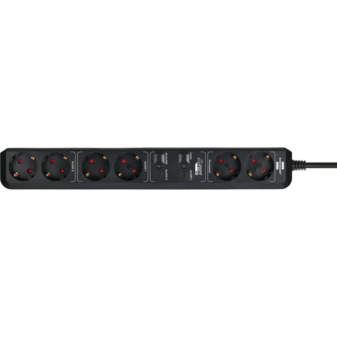Brennenstuhl Connect Eco Line WiFi Steckdosenleiste 6fach 1,5m schwarz 115976093