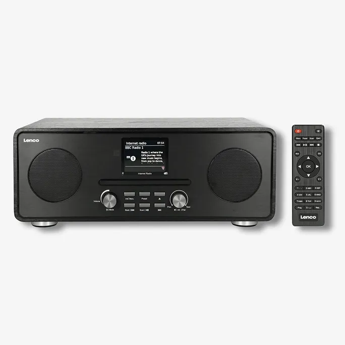 Lenco DIR-260BK Internetradio WLAN mit DAB+, Bluetooth & CD; Schwarz