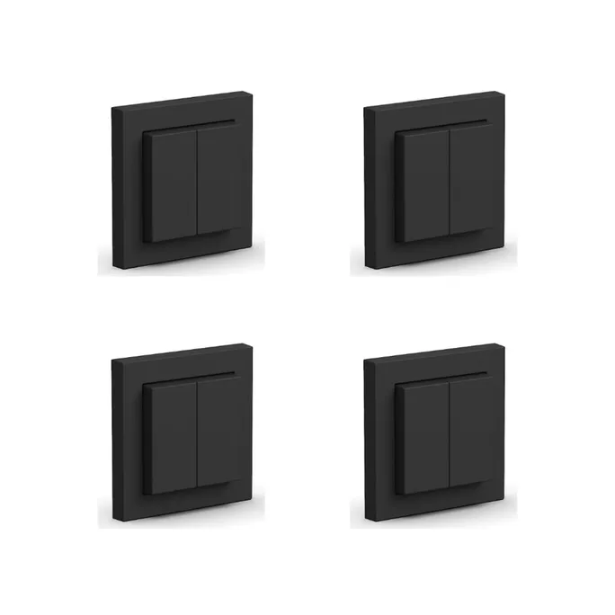 Senic Friends of Hue Switch matt schw. batterieloses 4-fach Schalterset