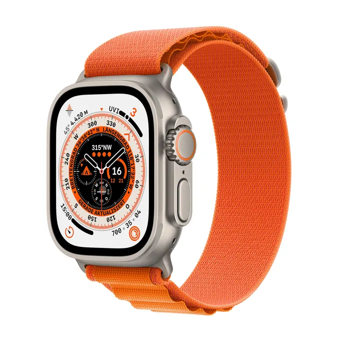 Apple Watch Ultra LTE 49mm Titanium Alpine Loop Orange Small
