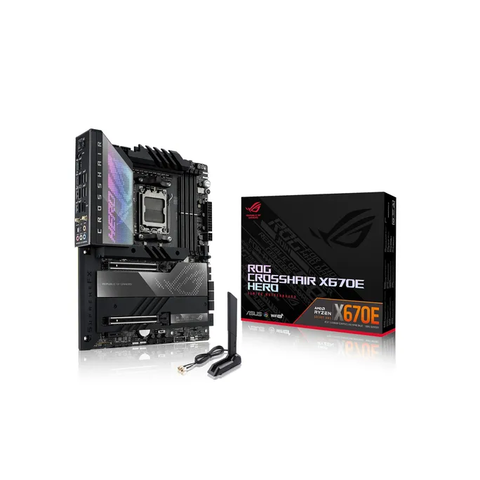 ASUS ROG CROSSHAIR X670E HERO ATX Mainboard Sockel AM5 WIFI/M.2/USB4 Typ C