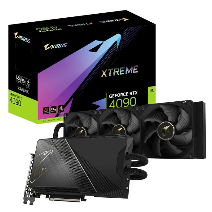 GIGABYTE AORUS GeForce RTX 4090 WaterForce 24GB GDDR6X Grafikkarte 1xHDMI, 3xDP