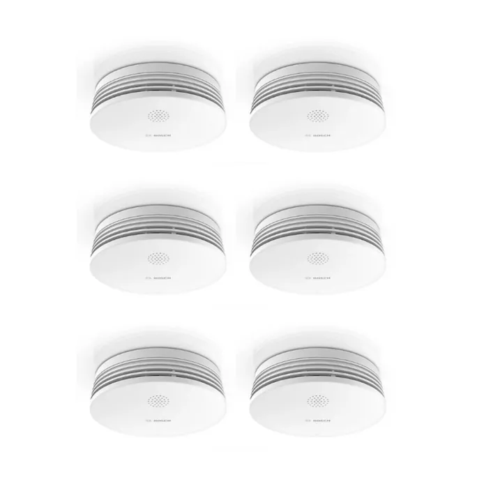 Bosch Smart Home smarter Rauchwarnmelder II • Rauchmelder/Alarmsirene • 6er Pack