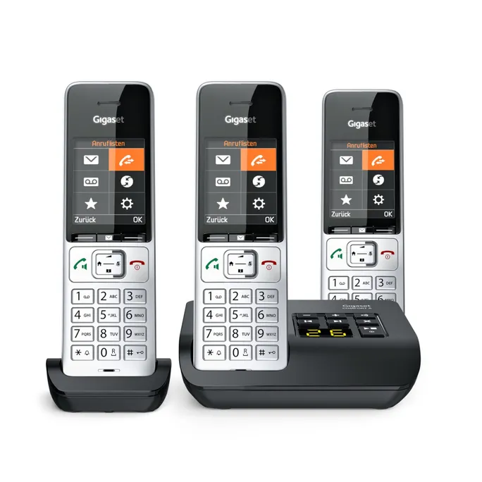 Gigaset Comfort 500A Trio- Schnurlostelefon- Rufnummernanzeige, Anrufbeantworter