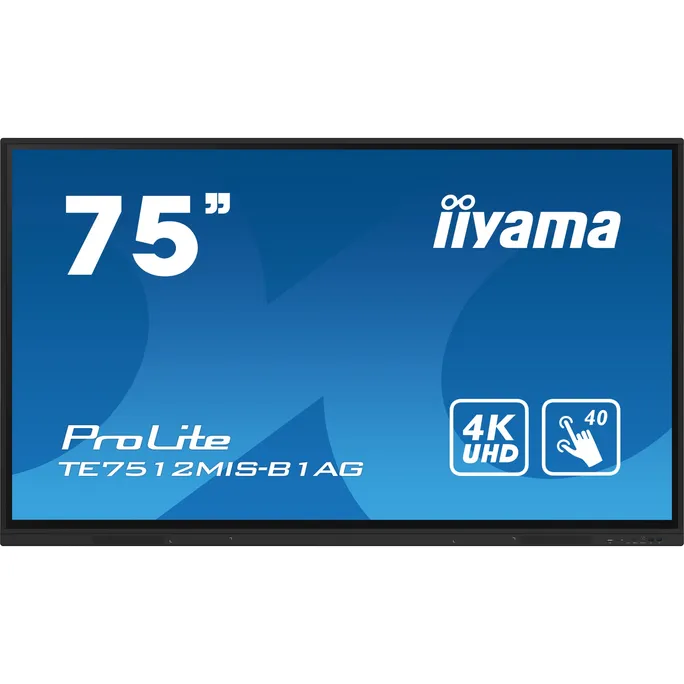 iiyama ProLite TE7512MIS-B1AG 189,3cm (75") 4K UHD Touch Monitor HDMI/VGA/USB-C