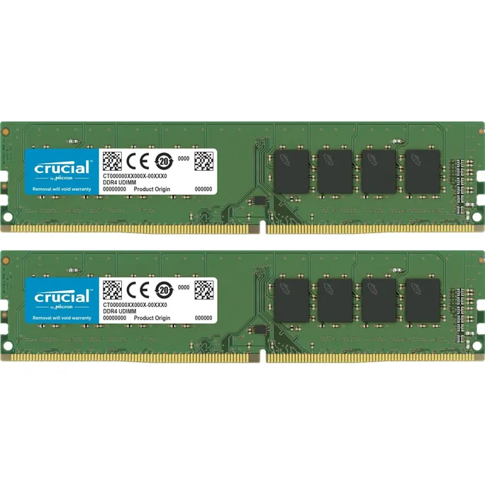 8GB (2x4GB) Crucial DDR4-2400 CL17 UDIMM Single Rank RAM Speicher Kit