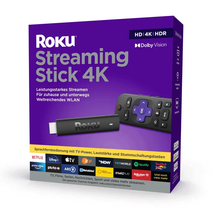 Roku Streaming Stick 4K | HD/4K/HDR Streaming-Media-Player