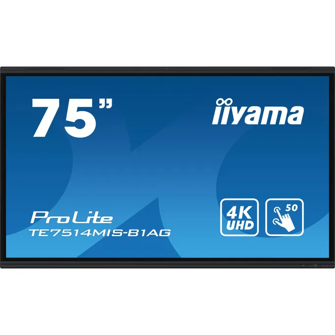 iiyama ProLite TE7514MIS-B1AG 189cm (75") 4K UHD VA Touch Monitor HDMI/DP/USB-C