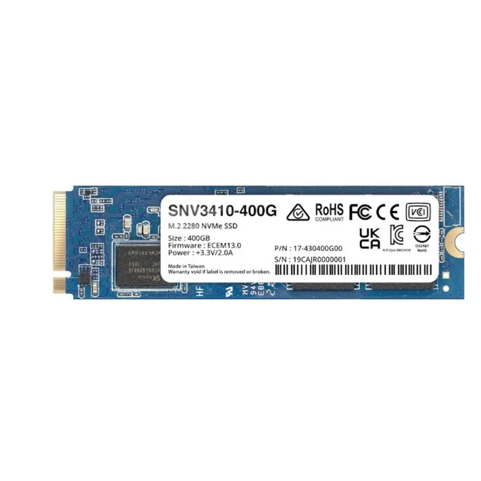 Synology SNV3410-400G PCIe 3.0 NVMe SSD für NAS 400GB M.2 2280
