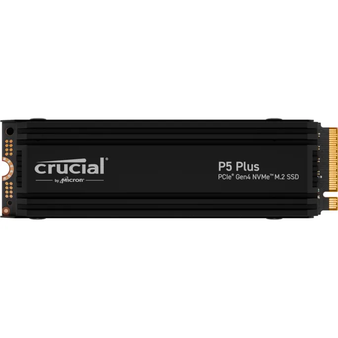 Crucial P5 Plus 2 TB NVMe SSD 3D NAND PCIe 4.0 M.2 2280 mit Kühlkörper