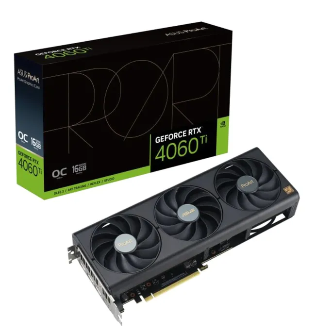 ASUS ProArt RTX 4060Ti Grafikkarte 16GB GDDR6X Grafikkarte  1xHDMI, 3xDP