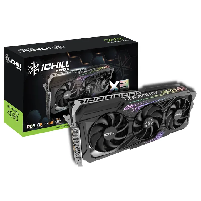 INNO3D GeForce RTX 4090 ICHILL X3 24GB GDDR6X Grafikkarte 3xDP/HDMI