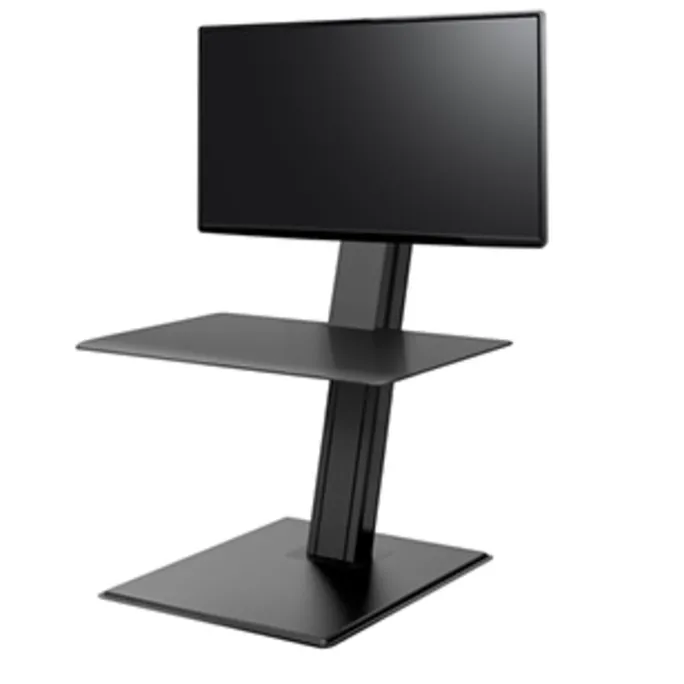 Humanscale QuickStand Eco für ein Monitor, große Tastaturablage, schwarz