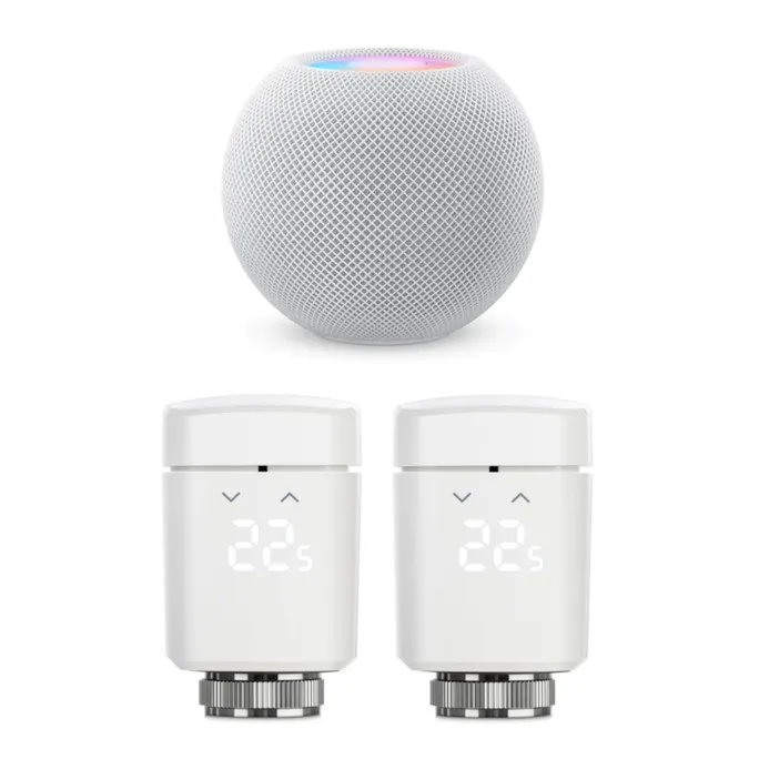 Eve Thermo - smartes Heizkörperthermostat, 2er Pack mit HomePod mini