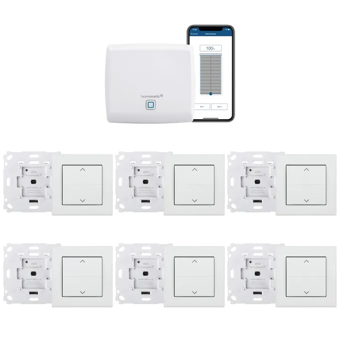 Homematic IP Starter Set Beschattung für sechs Rollladen mit Access Point