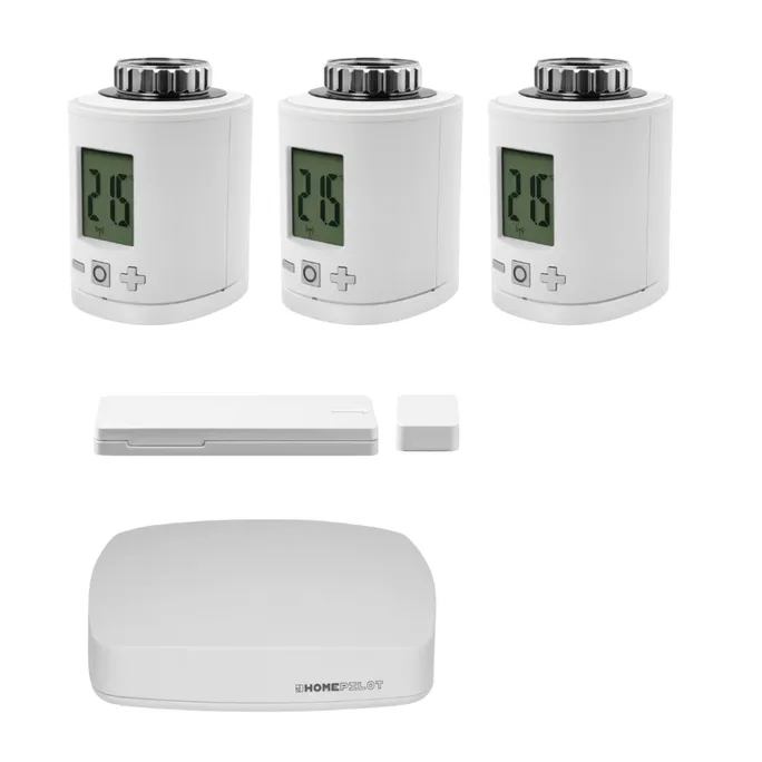 Homepilot Starter Set Smarte Heizung • 3 Thermostate • Tür-/Fensterkontakt