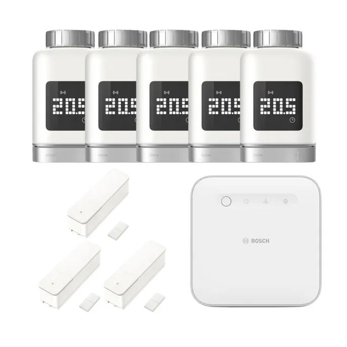 Bosch Smart Home Starter Set Smarte Heizung • 5x Thermostat • 3x Fensterkontakt