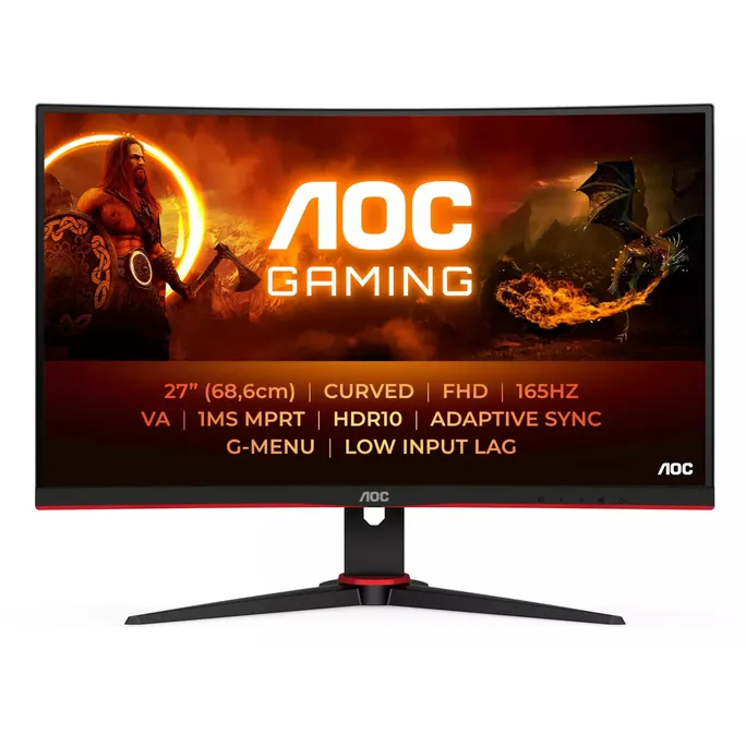 AOC C27G2E 68,6cm (27") FHD VA Gaming Monitor Curved 16:9 HDMI/DP/VGA 165Hz Sync