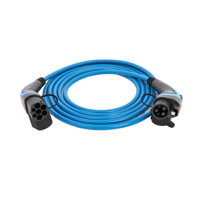 go-e Typ 2 auf Typ 1 Ladekabel, 7,4 kW, 5 m, blau