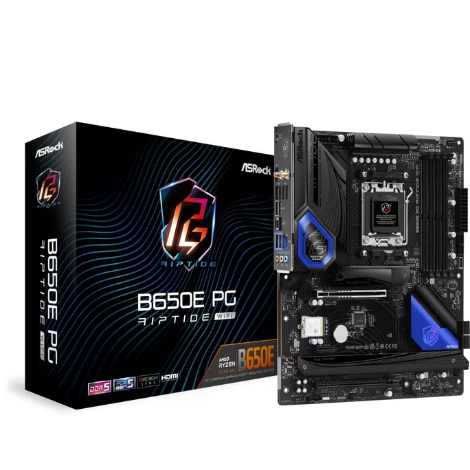 ASRock B650E PG RIPTIDE WIFI ATX Mainboard AM5 HDMI/M.2/BT/USB-C