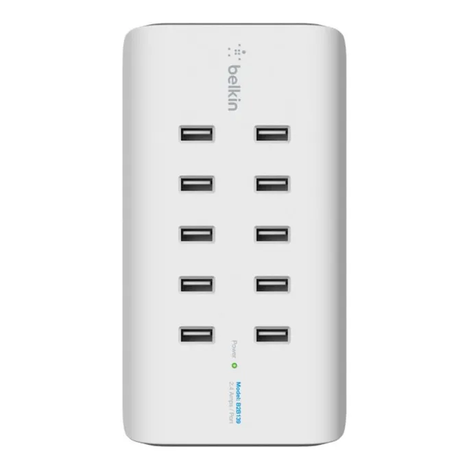 Belkin 10-Port USB-Ladestation 120W 2.4A pro Port Weiß