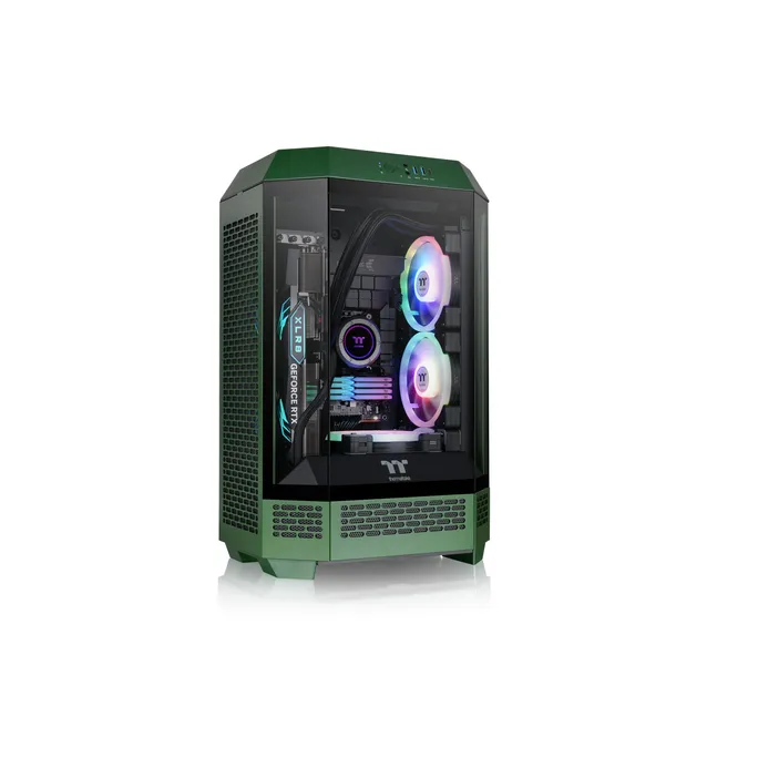 THERMALTAKE The Tower 300 Micro-ATX Gehäuse mit Sichtfenster Racing Green