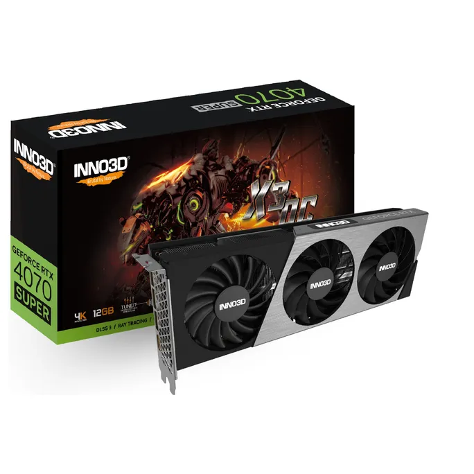 INNO3D GeForce RTX 4070 SUPER X3 OC 12GB GDDR6X Grafikkarte 3xDP/HDMI