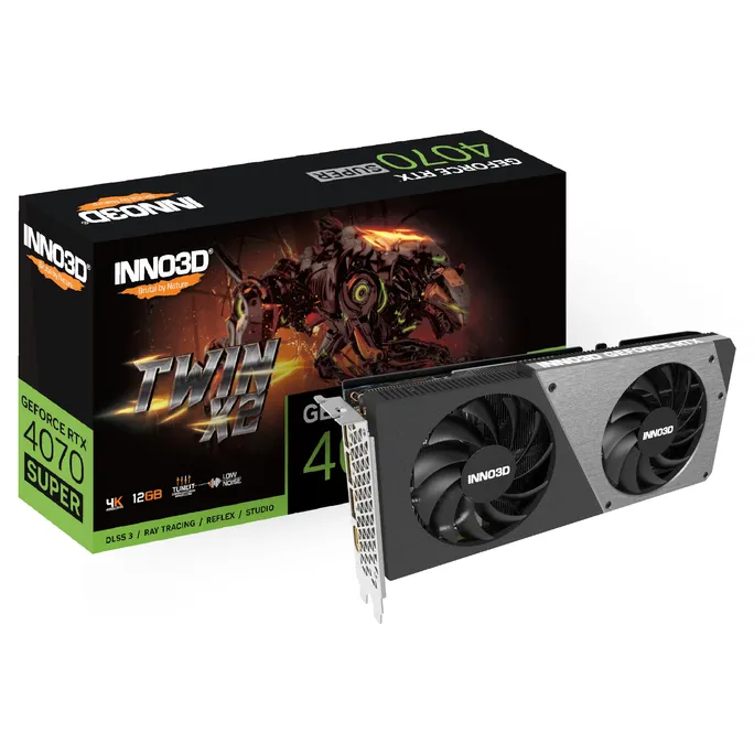 INNO3D GeForce RTX 4070 SUPER TWIN X2 12GB GDDR6X Grafikkarte 3xDP/HDMI