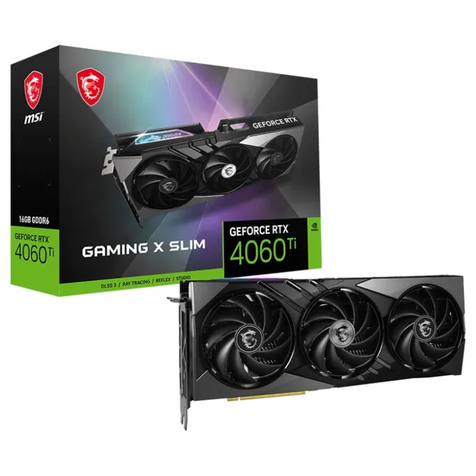 MSI GeForce RTX 4060Ti Gaming X Slim 8GB GDDR6 Gaming Grafikkarte 3xDP/HDMI