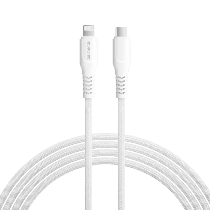 4smarts USB-C auf Lightning Kabel RapidCord PD 30W 1,5m - weiß