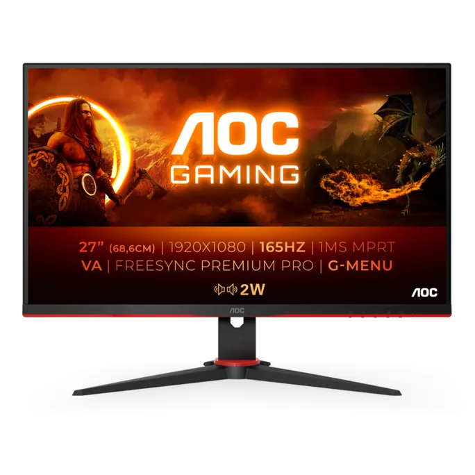 AOC 27G2SAE 68,6cm (27") FHD VA Gaming Monitor 16:9 HDMI/DP/VGA 165Hz 1ms Sync