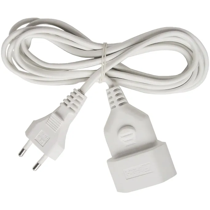 Brennenstuhl Kunststoff-Verlängerungskabel Euro Stecker/ Kupplung 3m weiß