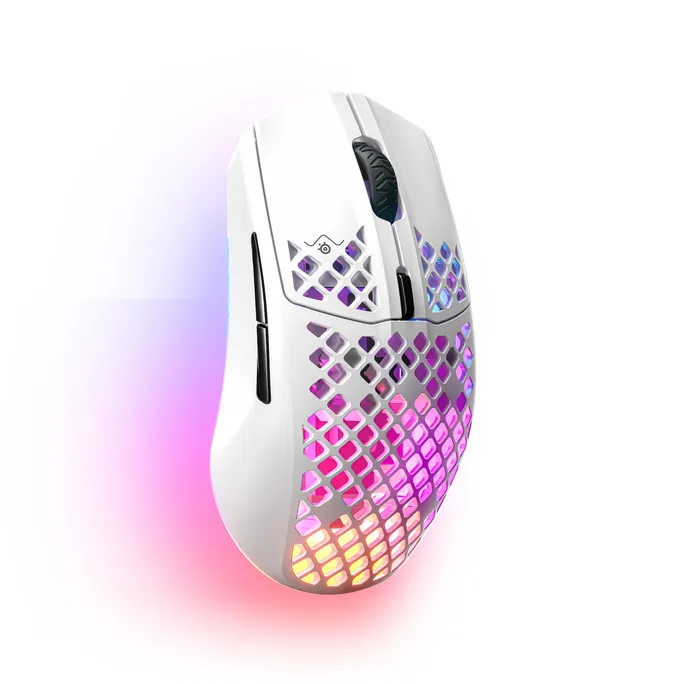 SteelSeries Aerox 3 Kabellose Snow Onyx Gaming Maus mit AquaBarrier™