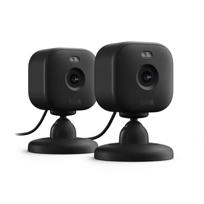 Blink Mini 2 - 2x smarte Plug-in-Sicherheitskameras mit HD-Nachtsicht, schwarz