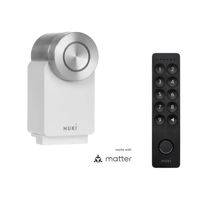 Nuki Smart Lock Pro 4. Generation weiß + Keypad 2