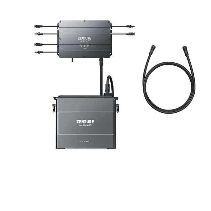 Zendure SolarFlow 2000 Bundle Laderegler + AB2000 Batteriemodul + Batterie Verlängerungskabel 5m