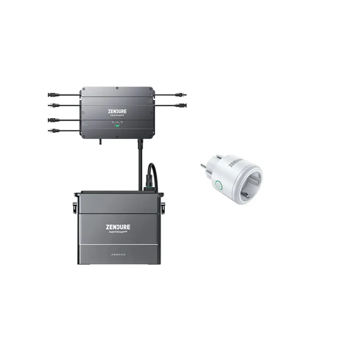 Zendure SolarFlow 1200 Bundle Smart PVHub 1200 Laderegler + AB2000 Batteriemodul +  Zendure ZDSATP16 Smart Plug Steckdose