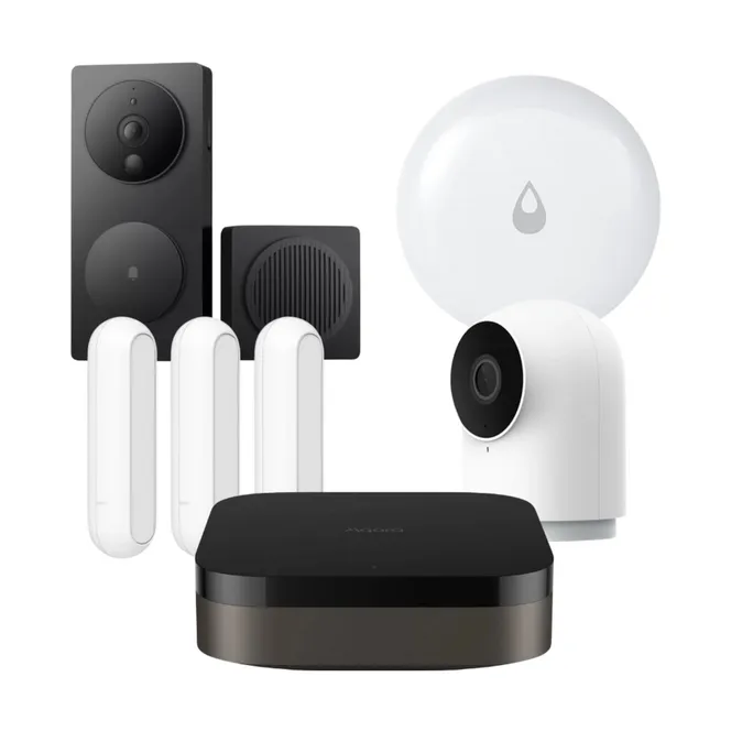 Aqara Starter Set Sicherheit • Kontakte, Sensoren • Türklingel G4 • Kamera G2H Pro • Hub M3