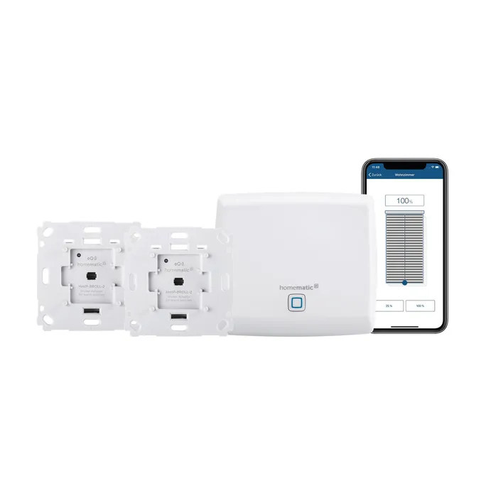 Homematic IP Starter Set Rollladen / Beschattung • 2x Aktor • Access Point