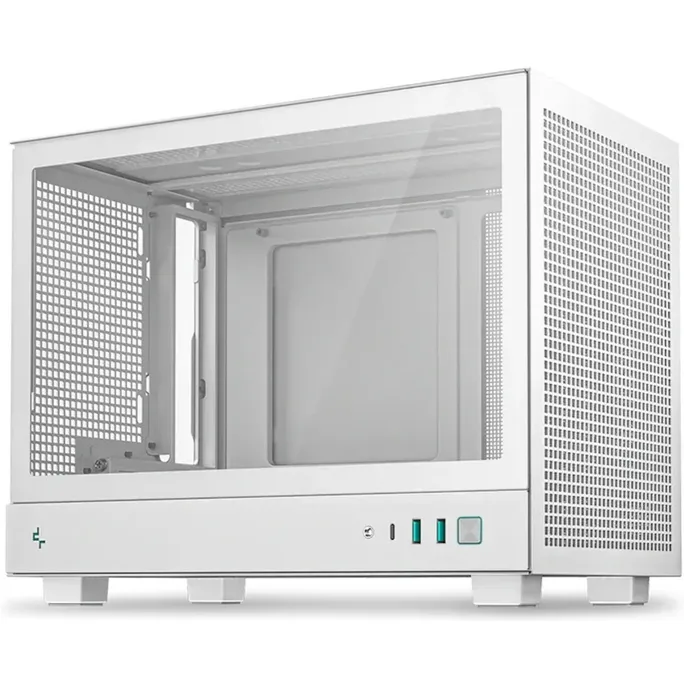DeepCool CH160 weiß Mini Tower Gehäuse Mini-ITX Glasfenster