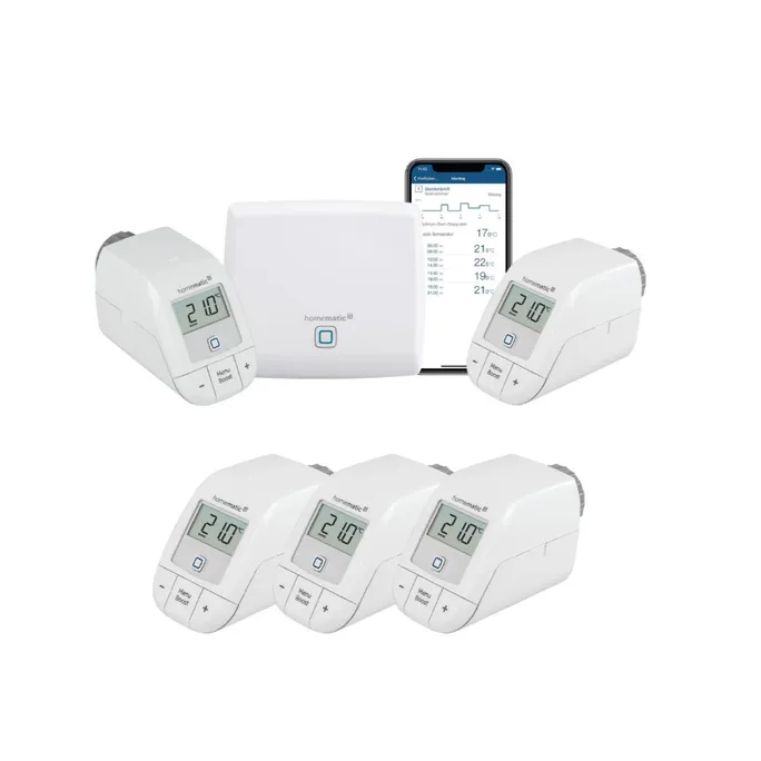 Homematic IP Starter Set Heizen Basis V • 5x Thermostat Basic & Access Point