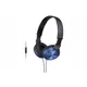 Sony MDR-ZX310APL small ear shell headphones,  blue