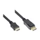 Good Connections Anschlusskabel 2m Displayport zu HDMI 24K vergoldet schwarz