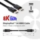 Club3D CAC-2068 DisplayPort 1.4 HBR3 8K60Hz Kabel 2.00 m schwarz