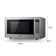Panasonic NN-CT57JMGPG Mikrowelle/Heißluft/Grill silber