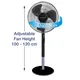 Honeywell HSF600BE4 QuietSet schwarz Standventilator, geräuscharm, Timer-Funktion