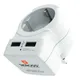SKROSS Reisestecker Europa / UK 2x  USB, weiß